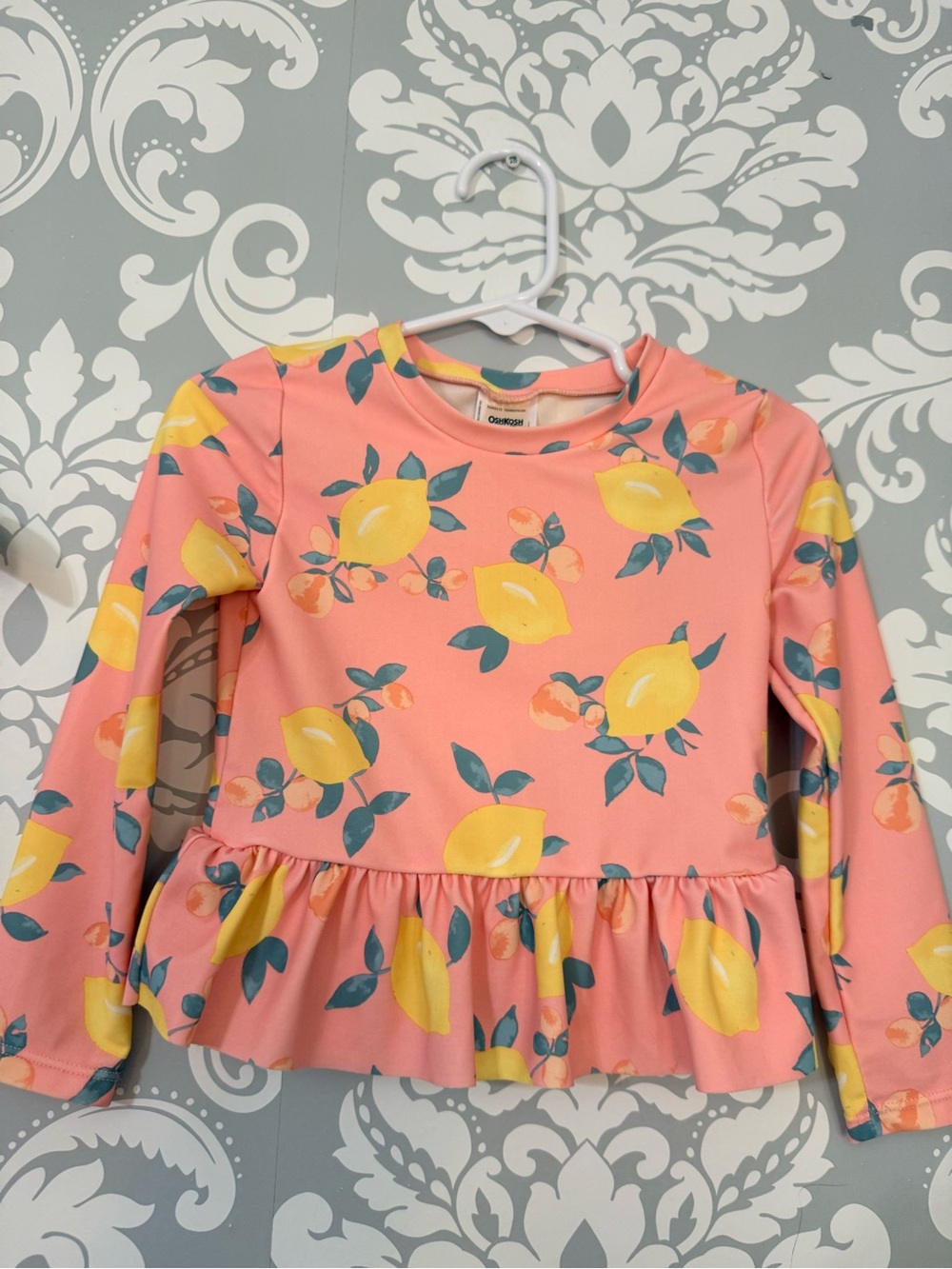 💫10/$25 • Osh Kosh Lemon Print Ruffle Swim Suit - Picture 2 of 4